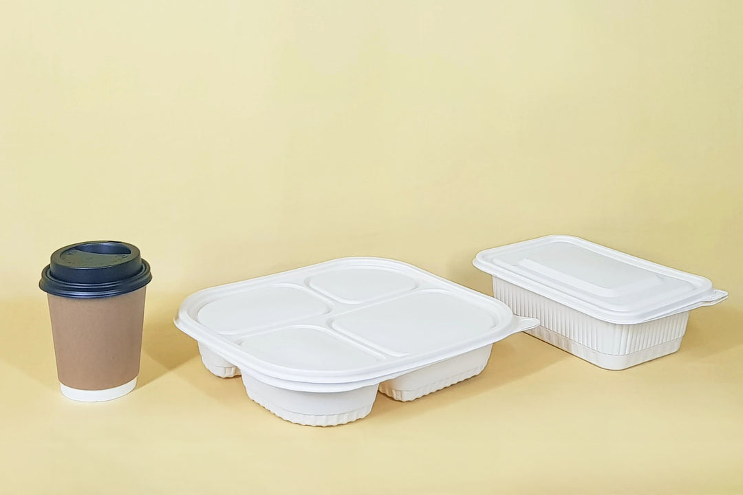 plain minimalist food takeaway items