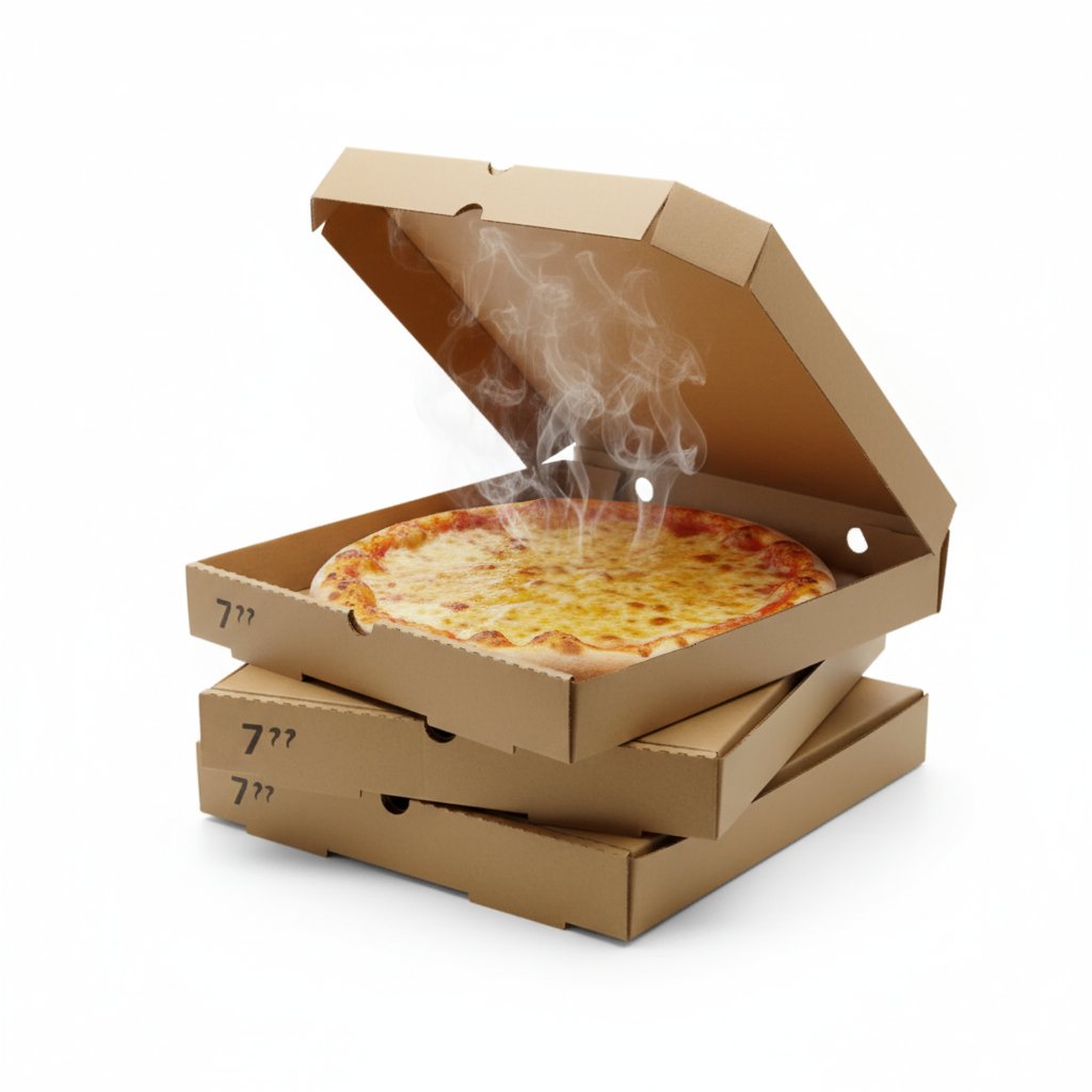 Takeaway Plain Brown Pizza Box