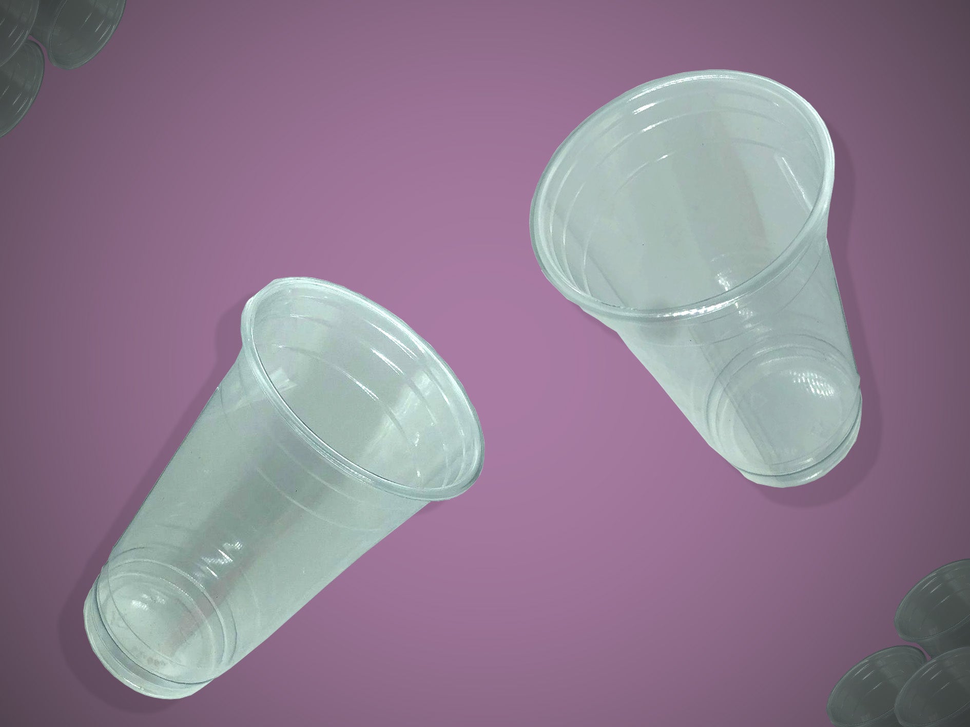 20oz Disposable Pet Clear Plastic Smoothie Cups with Sip Through