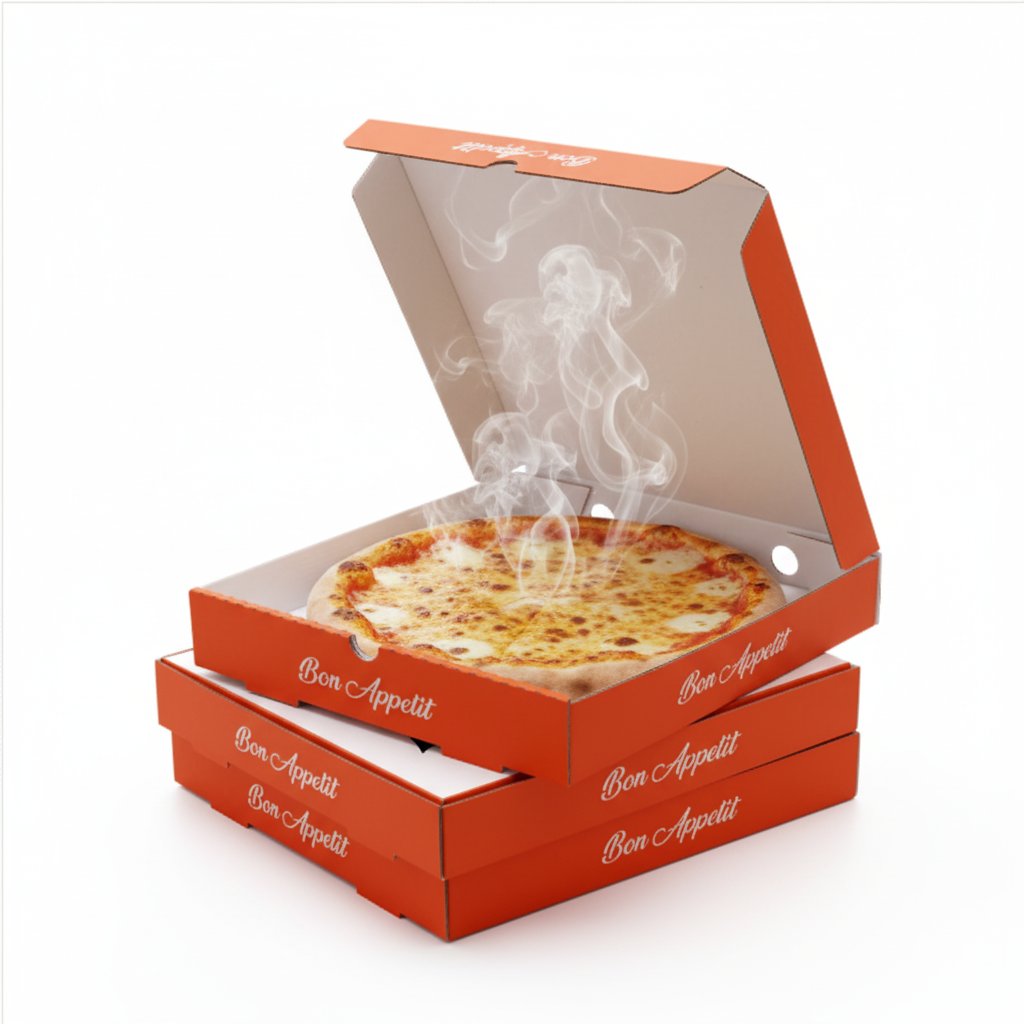 Takeaway White Pizza Boxes