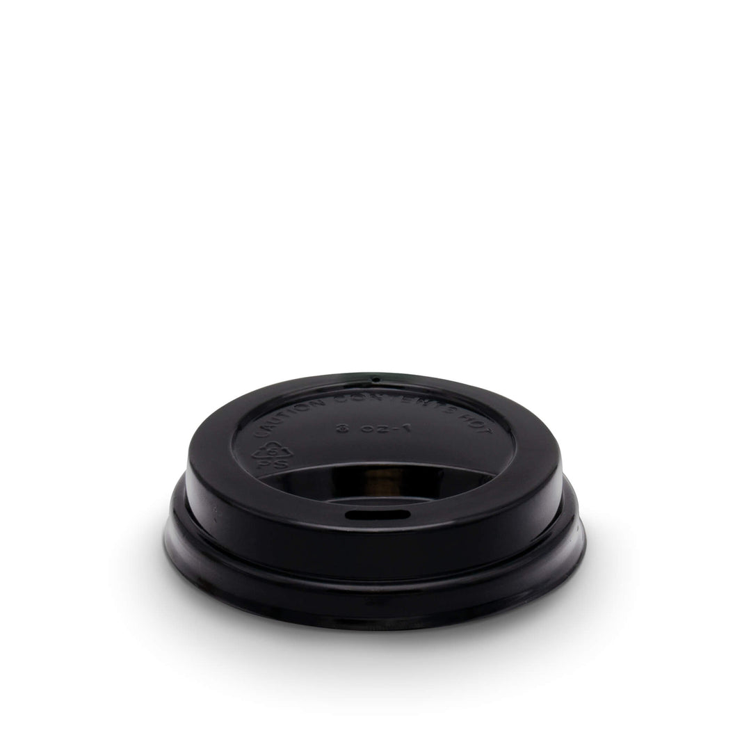 Takeaway Coffee Cup Lid - Black Lid - 1.000 pcs (8oz)
