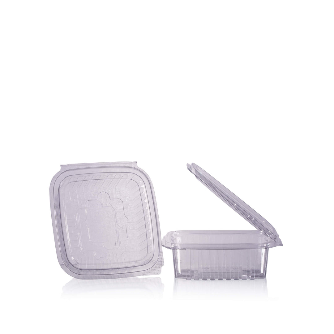 250cc Square Salad Container with Hinged Lid