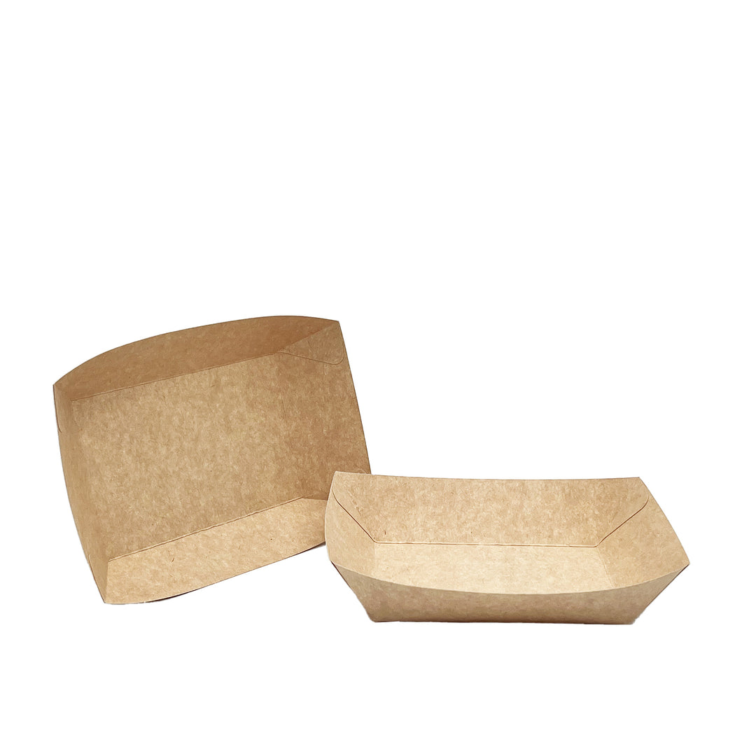 Small Kraft Food Tray - 350 Pieces