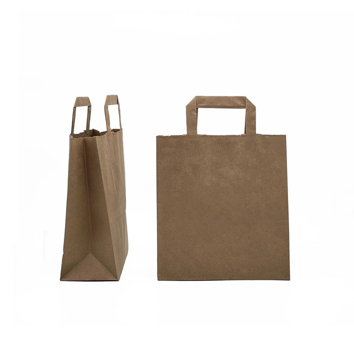 Takeaway Brown Paper Carrier Bag - 250 pcs