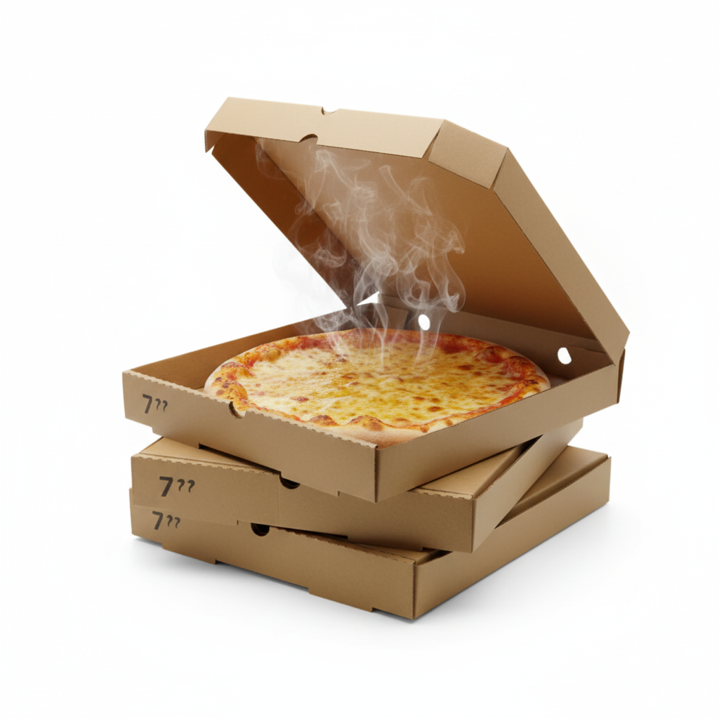 Brown Pizza Boxes