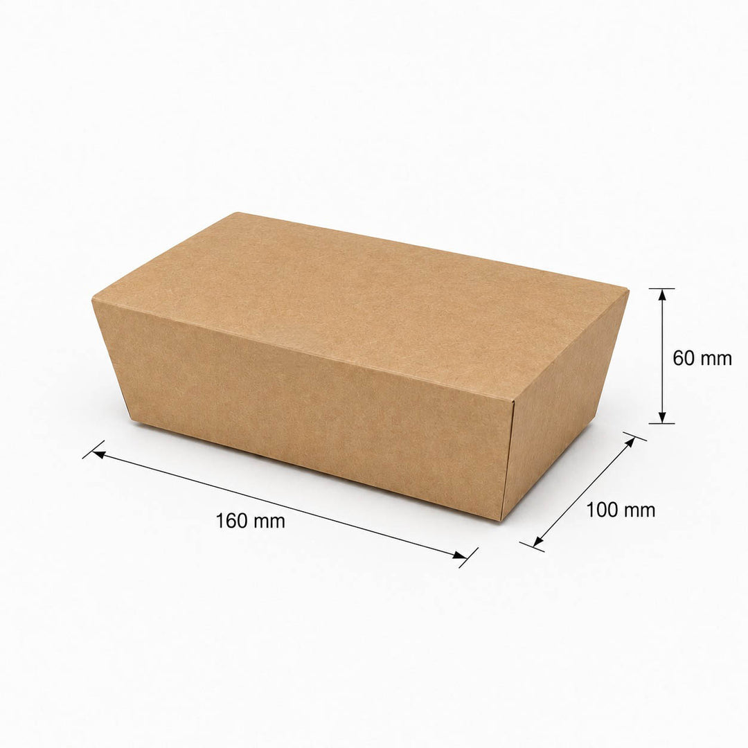 Kraft Snack Box 160x100x60mm - Fish Bites, Scampi & Chicken Nugget Box for Chip Shops - 200 Pieces