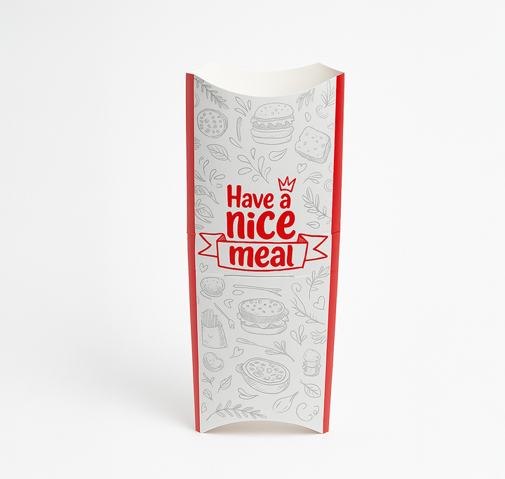 Red Tortilla Wrap Sleeve / Scoop – 23 cm (200 pcs)