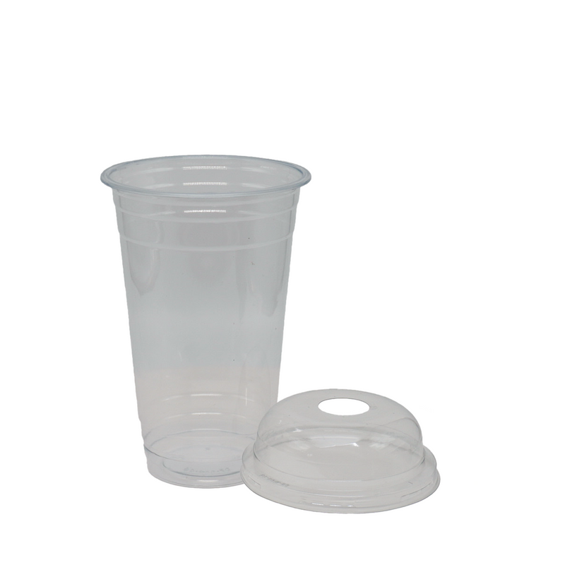 Disposable Takeaway Clear Smoothie Cups & Lids - 500 pieces (10oz - 12oz - 16oz)