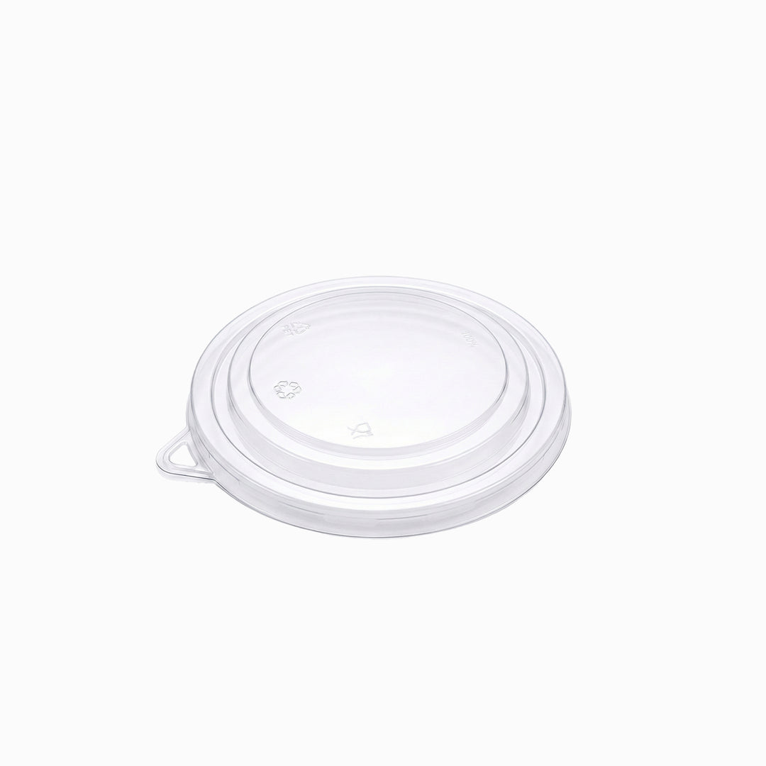 Premium Clear PET Lids for Kraft Bowls - Case of 300