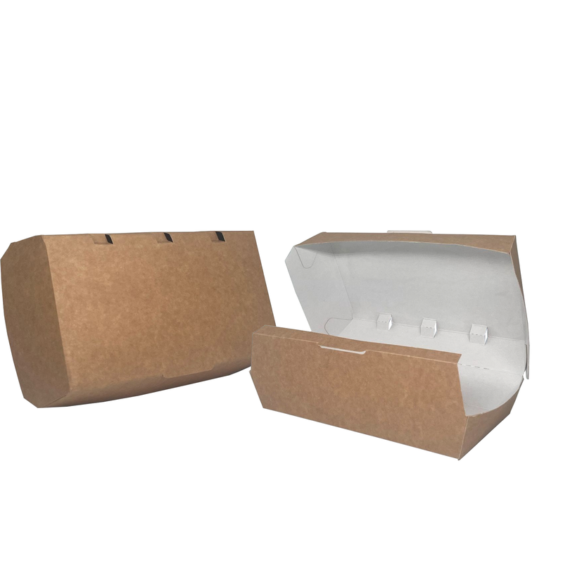 Takeaway Kraft White Cardboard Lunch Box - 200 Pieces