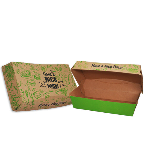 Large Takeaway Strong Corrugated Lunch Box with Design