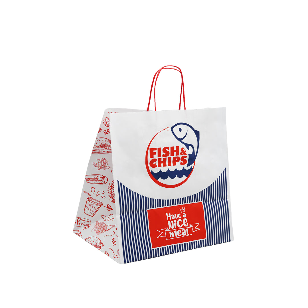 Fish & Chips White SOS Paper Bag Jumbo