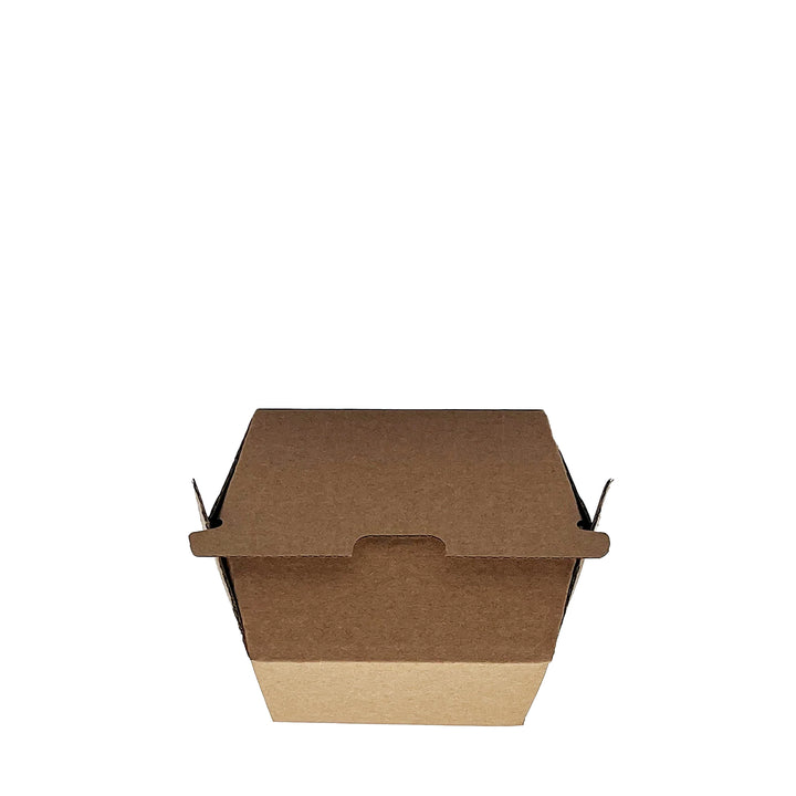 4" Takeaway Corrugated Small Burger Box with Optional Vent - 200 Pieces