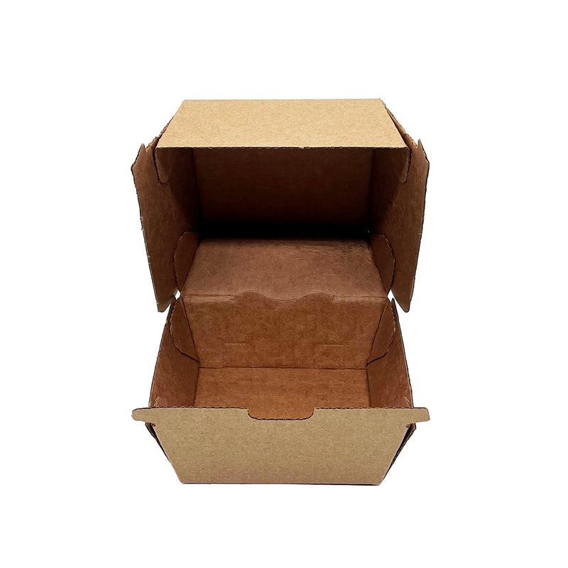 4" Takeaway Corrugated Small Burger Box with Optional Vent - 200 Pieces