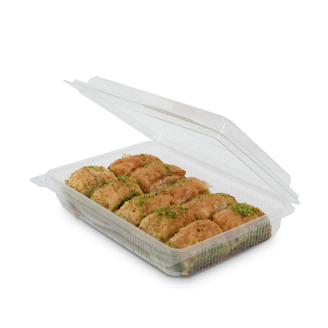 Rectangular Takeaway Food - Sushi Tray - with Hinged Lid - 200 pcs