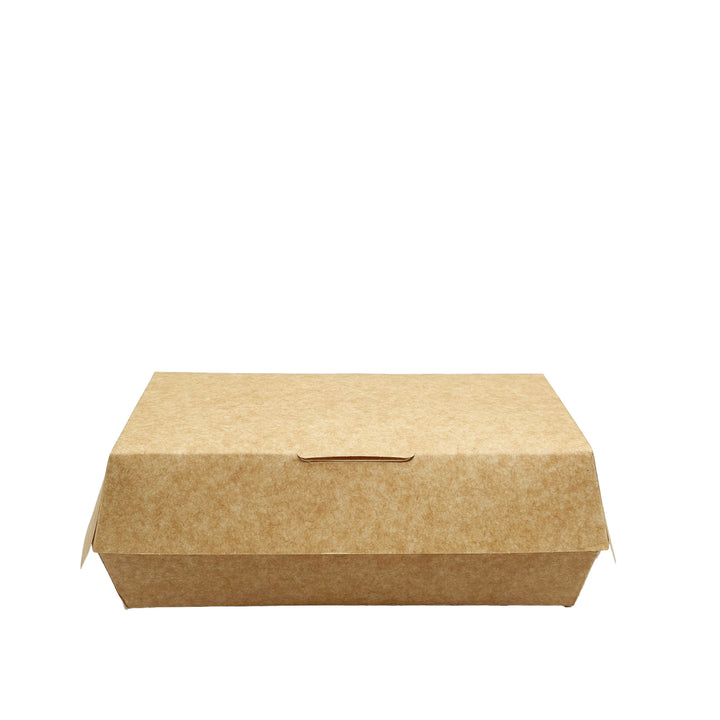 10 " Takeaway Kraft White Cardboard Lunch Box - HP10 - 200 Pieces