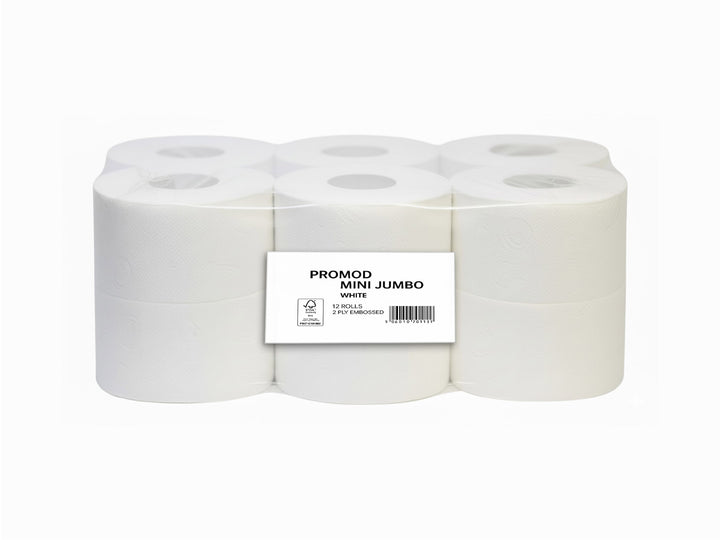 HYG302 - MINI JUMBO TOILET ROLLS 120 METER PURE CELLULOSE