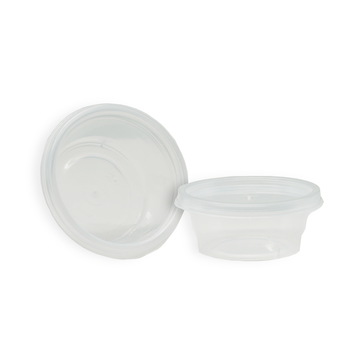 500 Pack Clear Plastic Sauce Containers with Hinged Lids (2oz/4oz) – Leakproof, Recyclable & Reusable