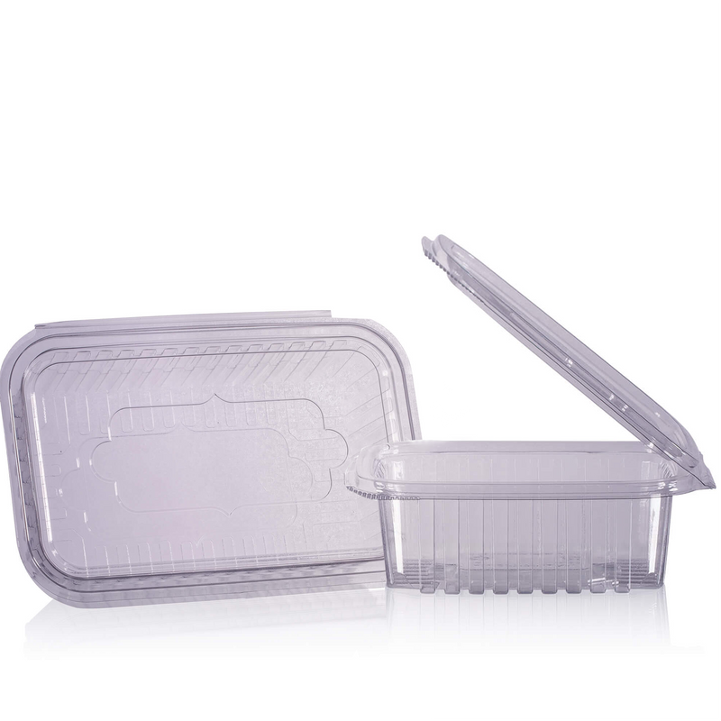 Square Takeaway Salad Container with Hinged Lid