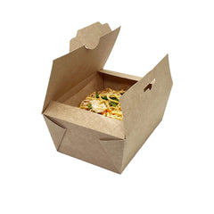 Takeaway Large Coated Cardboard Food Box - 200 Pieces