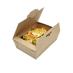 Takeaway Medium Coated Cardboard Food Box - 200 Pieces