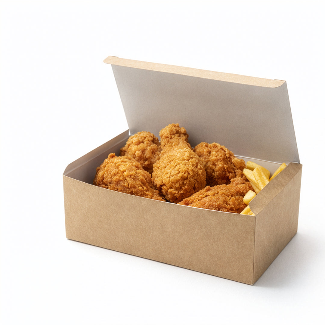 Fc1 Box Medium Kraft White Fried Chicken Box 200 Pieces - Albiz Packaging ...