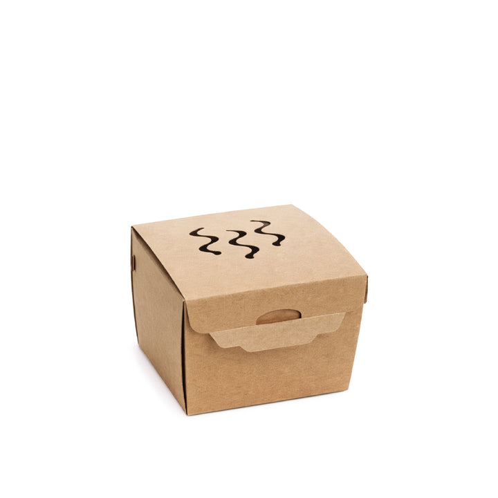 5" Printed Strong Corrugated Burger Box Optional Vented- 200 Pieces