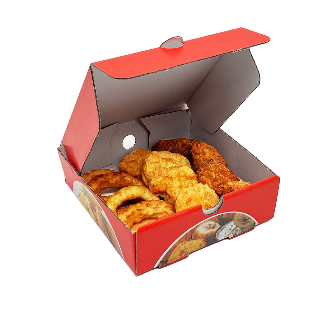 Orange Takeaway Appetiser Food Box - 90 Pieces