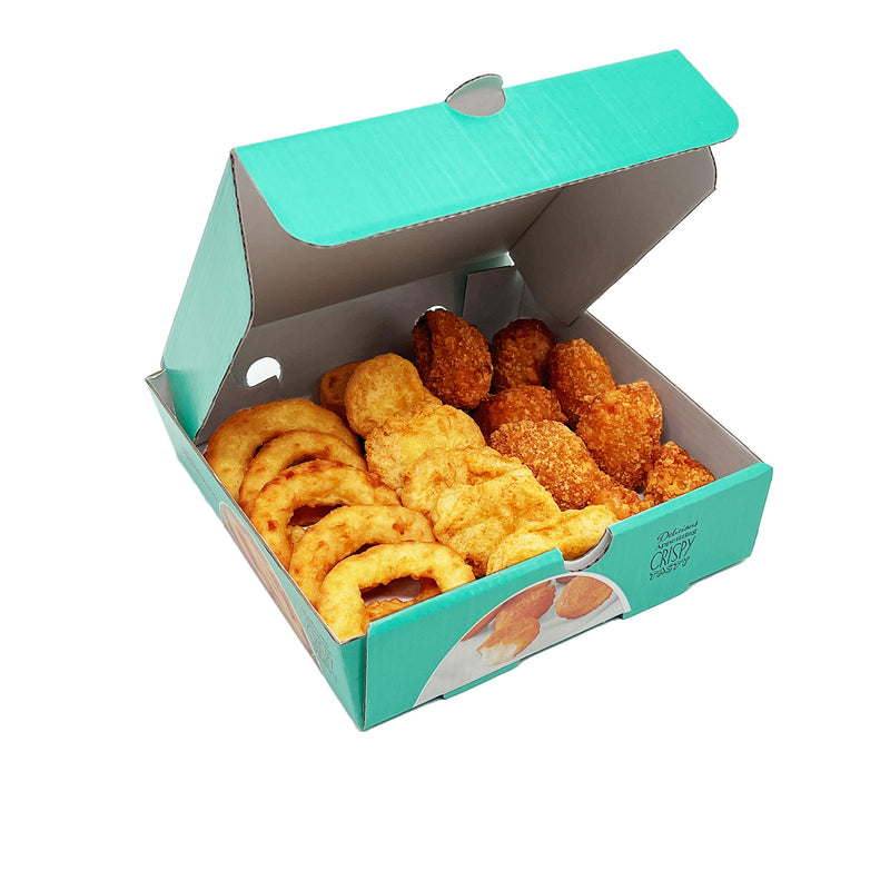 Green Takeaway Appetiser Food Box - 90 Pieces