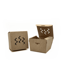 5 Inch Premium Takeaway Kraft Burger Box with Vents