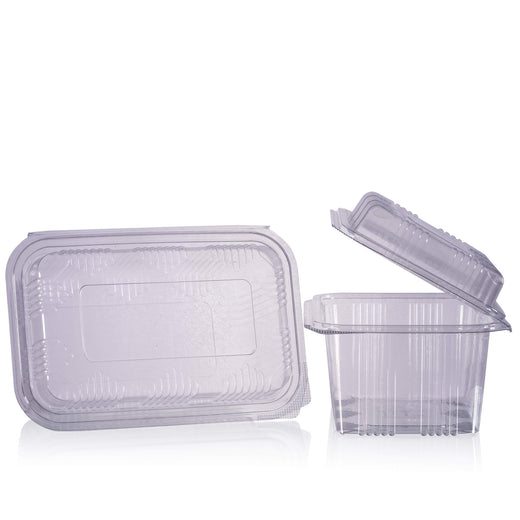 Square Takeaway Salad Container with Hinged Lid