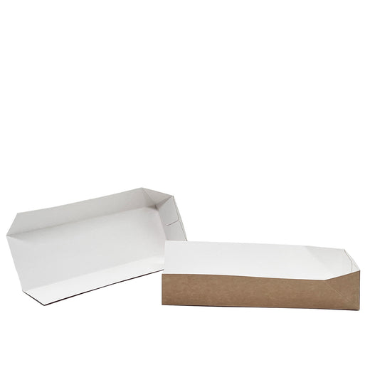 Kraft White Takeaway HotDog Tray - 500 Pieces