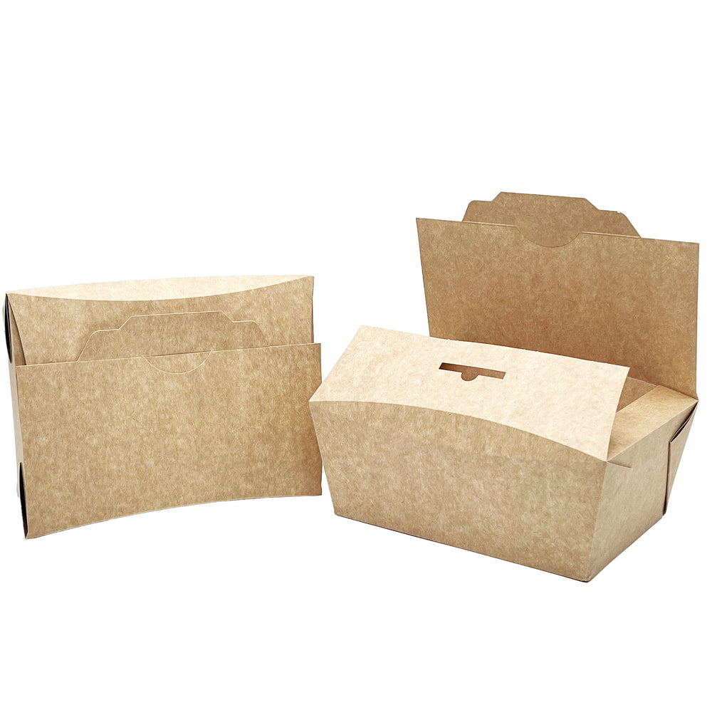 Large kraft snack box. Noodle Takeaway Food Box.
