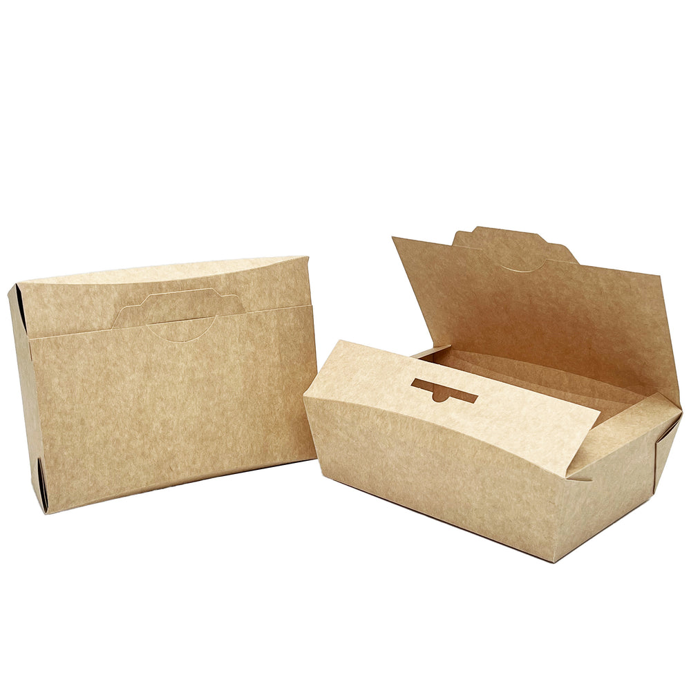 Medium Kraft Snack Box - 200 Pieces. Takeaway Noodle Food Box. 