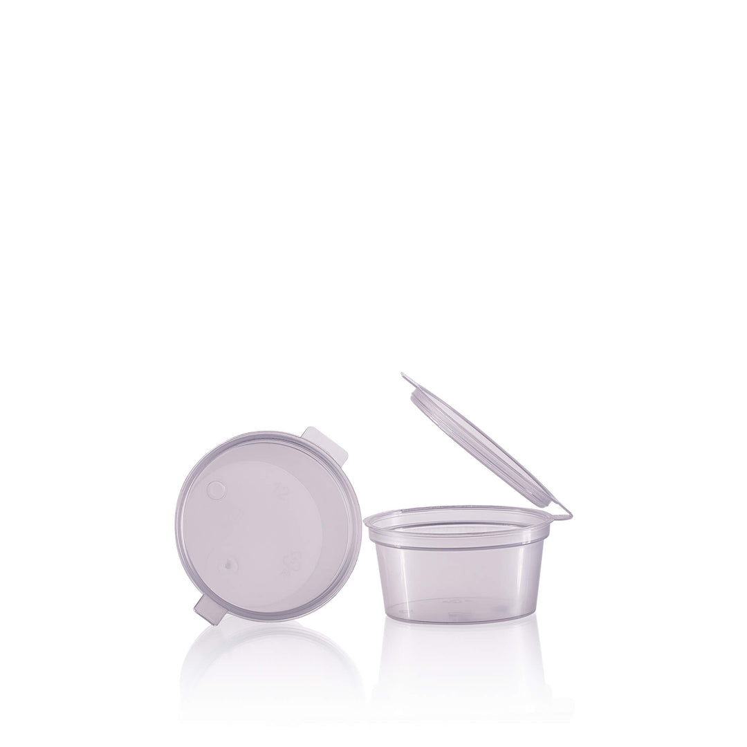 1oz PP Sauce Container with Hinged Lid