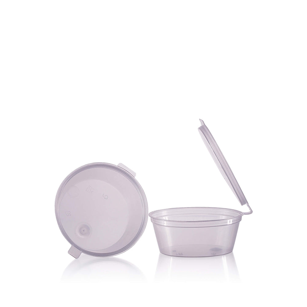 2oz PP Sauce Container with Hinged Lid
