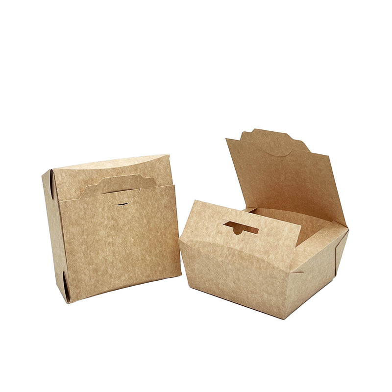 Small Kraft Snack Box - 300 Pieces. Takeaway Noodle Boxes