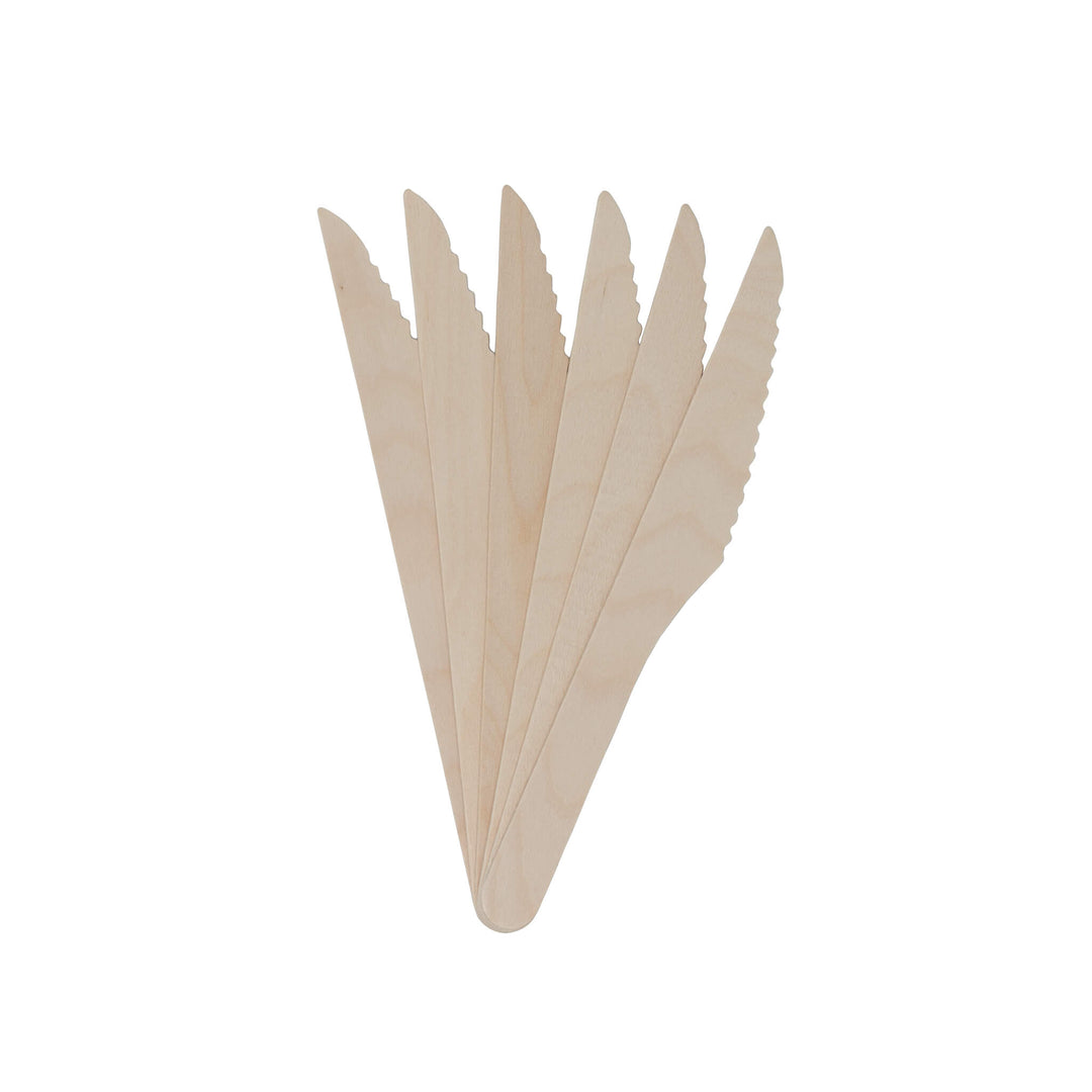 160mm Wooden Serrated Knife