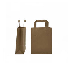 Takeaway Brown Paper Carrier Bag - 250 pcs